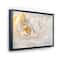 Designart - Pastel and Gold Glitter Marble - Glam Framed Canvas Wall Art Print